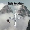 YFN Eagle Cross Pendant Necklace 925 Silver Eagle Cross Necklace