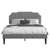 VECELO Full Size Upholstered Platform Bed Frame with Tufted Adjustable
