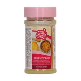 FunCakes Pasta Aromatizzante Zeste di Limone: Aroma Alimentare, Gusto Intenso, Ottima per Decorare Torte, Ottimale per Impasti e Farciture, 100 g