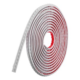 uxcell Peel and Stick Molding Trim for Walls 0.5" x 16 ft Flexible Mirror Molding Trim Self-Adhesive Wall Paneling Strip Wallpaper Border for DIY Floor Wall Baseboard, Silver