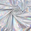 Hologram Metallic Foil Stretch Fabric Width 58 Inches(Silver Iridescent 1yard)