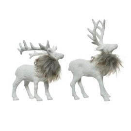 Christmas-Decorations Christmas Decoration Deer with Fur Plastic 1 Piece Pendant