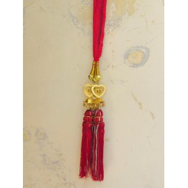 Patiala Shahi Parandi/Paranda Punjabi Choti Wedding Festival Prandi Choti Ghot Item Women Girls Kids Pranda Braided Parandi Hair Extension Bridal Hair Parandi (Color Red & Golden) 2