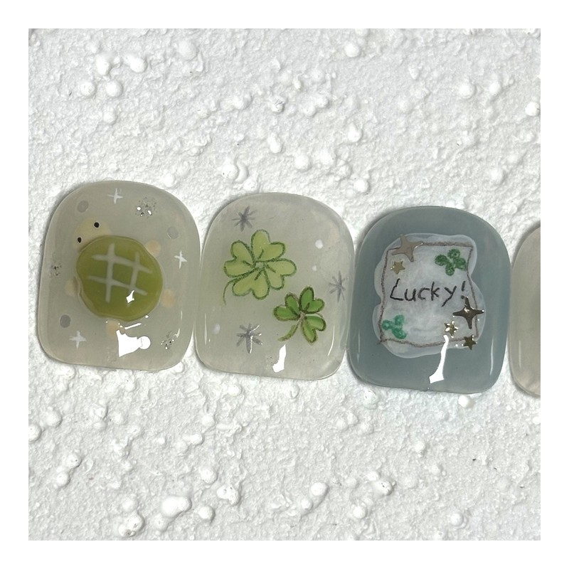 [Ar] Lucky handmade nail tips drawing nail art specialist /