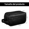 Neceser para Hombre Impermeable, 3 Compartimentos, 27×14×10 cm (Negro)