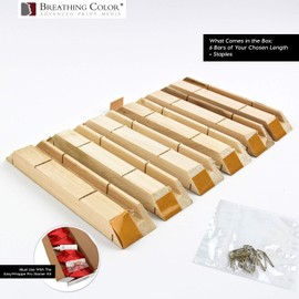 Kiln-Dried, EasyWrappe Pro 1.75" - 20", 6pk DIY Gallery Wrap System with Easy Assembly and Uncomplicated Canvas Stretching Setup Create Artwork in Minutes That Rivals Professional Gallery Wraps