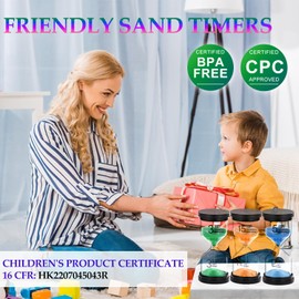 SuLiao 20 Minute Sand Timer Hourglass：Colorful Small Purple Sand Clock 20Min, Plastic Sandglass for Kids, Games, Decorative, Classroom, Kitchen, Toothbrush Timer