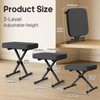 OLIXIS Adjustable Padded Keyboard Bench, X-Style Collapsible Piano Guitar Stool