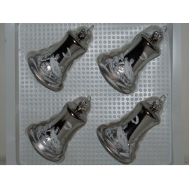 Jingle Bells Lauscha Christmas Tree Decoration Bell Antique Silver 5 cm