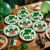 St. Patrick's Day Party 9 Inch Plates Green Shamrocks Gnomes