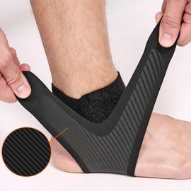 Dual Strap Ankle Support Brace for Sports, Injury Recovery (Left/Right Specific) Black Left/M