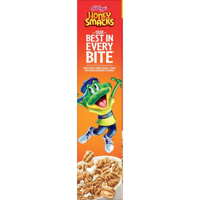 Kellogg's Honey Smacks Breakfast Cereal, Made with Whole Grain, 15.3