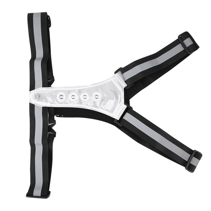 Elastic LED Adjustable Visibility Reflective Vest Gear Stripes for Outdoor