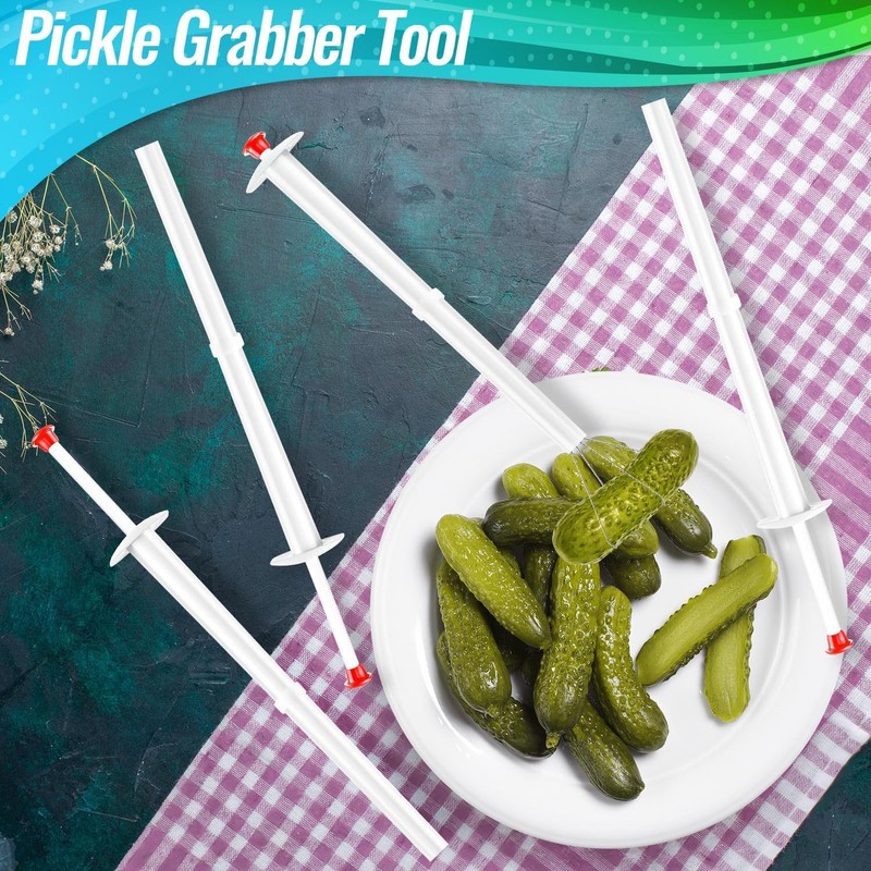 3Pcs Pickle Grabber Tool, Stainless Steel Pickle Picker Grabber, Pickle