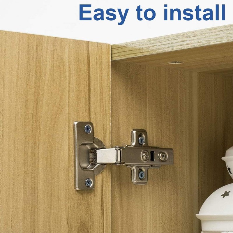 Pack of 2 Soft Close Automatic Hinges Integrated Damping Hinges
