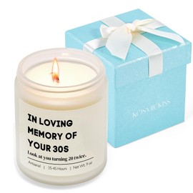 40th Birthday Gifts Women Men, Unique 40th Birthday Decorations for Women Men, 40 Year Old Happy Birthdays Gifts for Her Luxury Lavender Scented Candle Idear for Friends Mum Dad Wife Husband