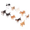 10PCS Mini Dog Figurines Toy Set Hand Painted Plastic Simulation