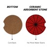 2-Pack Absorbent Car Coasters Red Spider Web - Ceramic &