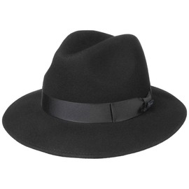 Lipodo New York Traveller Felt Hat Women/Men – Wool Hat Made in Italy – Hat Made of 100% Wool Felt – Wool Felt Hat Women/Men – Men's Hat Summer/Winter, black