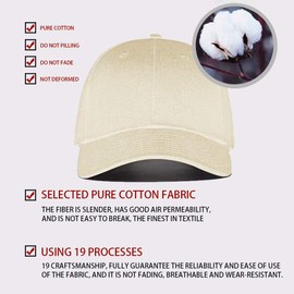 Tybiky Unisex Outdoor Baseball Cap Women's Sun Hat Adjustable Hats Adult Hat Casual Baseball Cap Breathable and Comfortable Hip Hop Flat Hats Men's Baseball Cap, cream white, 54-56