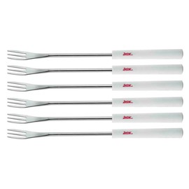 Spring 2890295906 Cheese Fondue Forks Set of 6, White