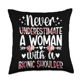 Shoulder Arthroscopy Survivor Post Shoulder Surgery Recovery Throw Pillow