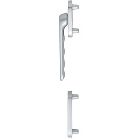 HOPPE LIÈGE 3419860 Balcony Door Handle Half Fitting Flat Exterior Silver Anodised