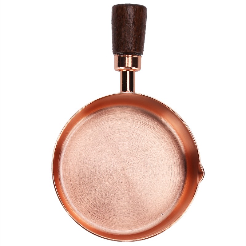 Sauce Pan Wooden Handle Rose Gold Stainless Steel Sauce Pot