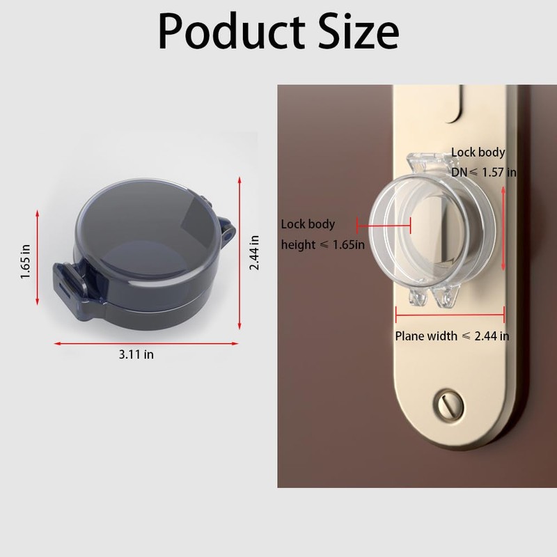 2 Pack Door Safety Deadbolt Lock for Kids,Child Proof Deadbolt