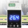Digital Thermostat 2 Relays Temperature Controller, Rail Installation, Compact and