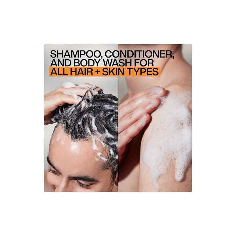 Redken Brews 3‑in‑1 Shampoo, Conditioner & Body Wash 33.8 fl.
