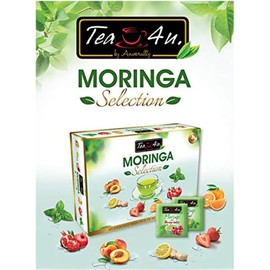 Tea4U Moringa Oleifera Flavored Energy Tea (Moringa Selection) - With Freshness Flavourful Blended Distinct Flavors - 60 Count Sealed Tea Bags