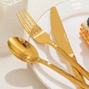 KINGSTONE Gold Silverware Set, Luxury 20 Piece Flatware Set for