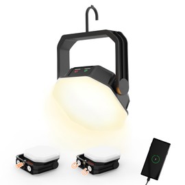 4000LM Rechargeable Hanging Camping Lantern with Magnet and 1/4"-20 UNC Threaded Mount, 3 Light Modes, 30W Portable Tent Light, IP65 Waterproof LED Flashlight for Fishing, the Man Cave, RV, Emergency