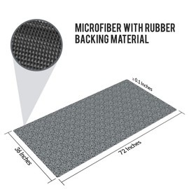 Shape28 Hallway Mat Ultra-Thin Kitchen Runner Rug with Non Slip Rubber Backing 72x36 Inches Color Gray Design 3P