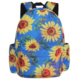 VIVIDSATCH Sunflower Toddler Backpack 16.5 Inch Oxford Cloth School Cartoon Backpack for Kids, Girls