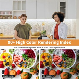 PAUTIX COB LED Strip 6000K Daylight White IP65 Waterproof DC24V 6M 3024LEDs CRI93+ LED Tape Super Bright Light for Kitchen DIY Lighting Project with 8mm cob Strip Connector(Power Supply Not Included)