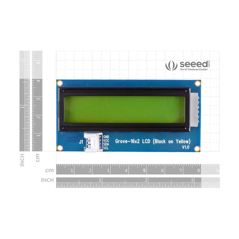 seeed studio Grove, 16x2 LCD, Black on Yellow (104020113)