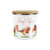 Purely Home English Robins Decaf Coffee Canister - White Metal