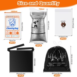 5-Piece Set Disposable Urinal Bags Pee Bags Vomit Bags Portable Combination, Car Vomit Bag, Commode Liners, Disposable Car Trash Bags for Car Camping, Road Trip/Camping Essentials for Men Women Kids