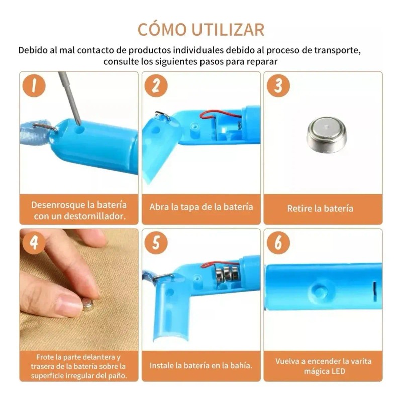 Varita Luz Led 12 Piezas Baston Luminoso Collar