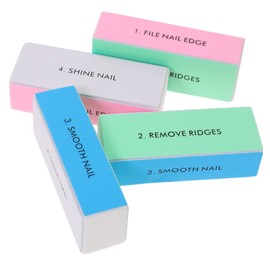 OHPHCALL Essential Nail Care Tools 10 Count 4 Way Nail Buffing Sponge Block for Edge Filing Ridges Removal Smoothing and Polishing