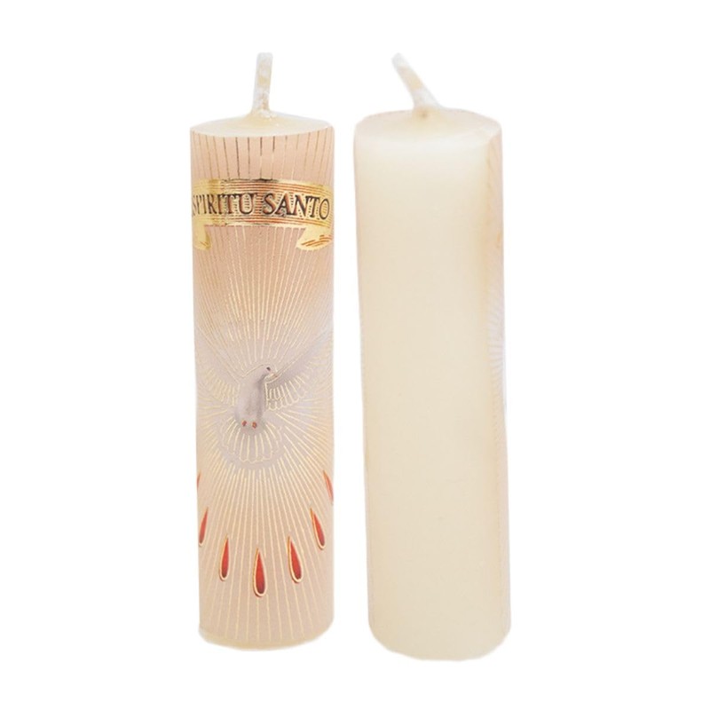 Luz María-Paquete de 12 mini cirios de "Espíritu Santo"(Recuerdo, Decorativos,