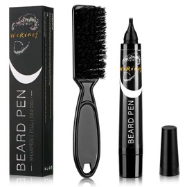 Valentines Day Gifts for Him, Gifts for Men Boyfriend Husband Couple Fiance, Valentines Day Anniversary Birthday Wedding Christmas Gifts, Beard Pencil Filler for Man And Beard Brush (BLACK)