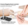 Left-Handed Nail Scissors with Sharp Curved Blade, Professional Scissors for