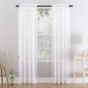 Megachest a pair of slot top voile curtains (Pure White,