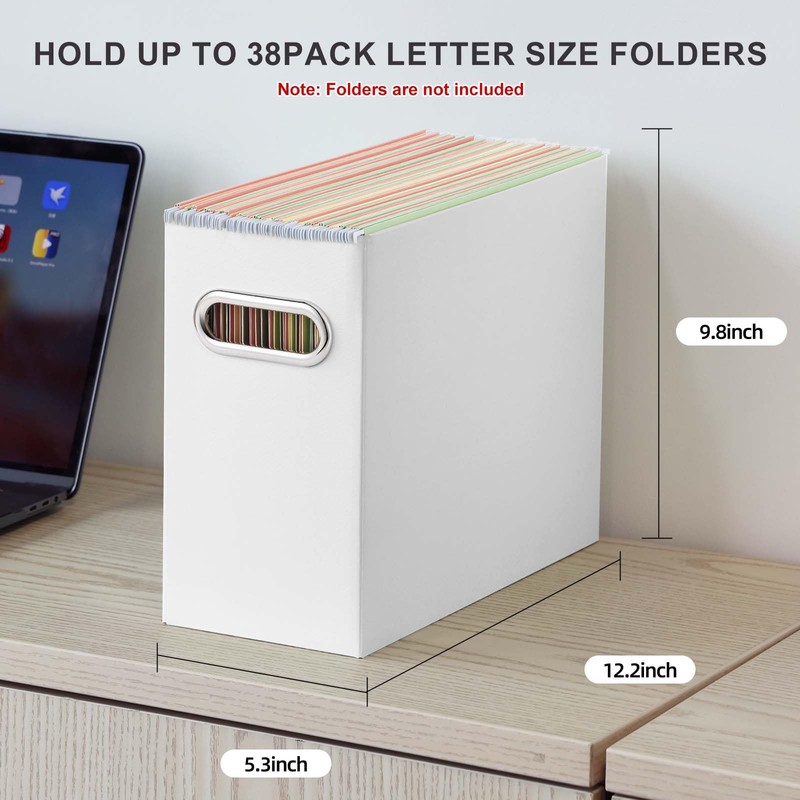 Oterri File Organizer, 4 Packs Small Storage Box, Cardboard File