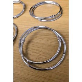 OIC 12Pk 2-1/2" Loose Leaf Binder Rings Extra Large OIC-99705 Nickel Plated NEW