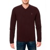U.S. Polo Assn. Men's Solid V-Neck Long-Sleeve Sweater, Burgundy, Medium