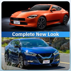 Heavy Duty Front License Plate Frame Compatible with Nissan Altima 6th gen/Maxima 8th gen/Sentra 8th gen/Z RZ34/ Versa 2nd gen, No Drill Grille Mount, Anti-Theft License Plate Holders Bracket